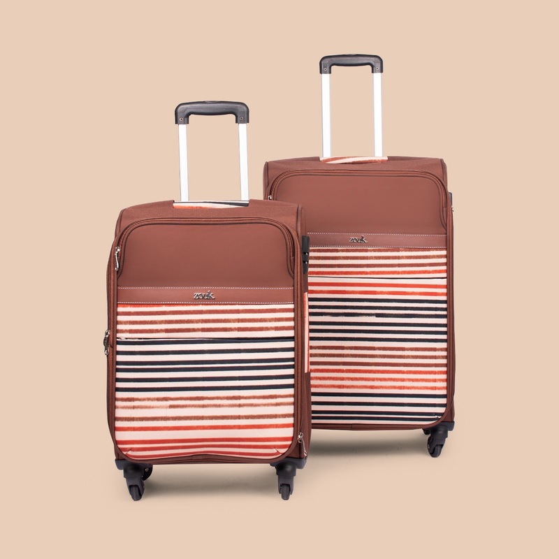 Qutub Stripes Avasa Trolley Bag Combo (Cabin & Medium)