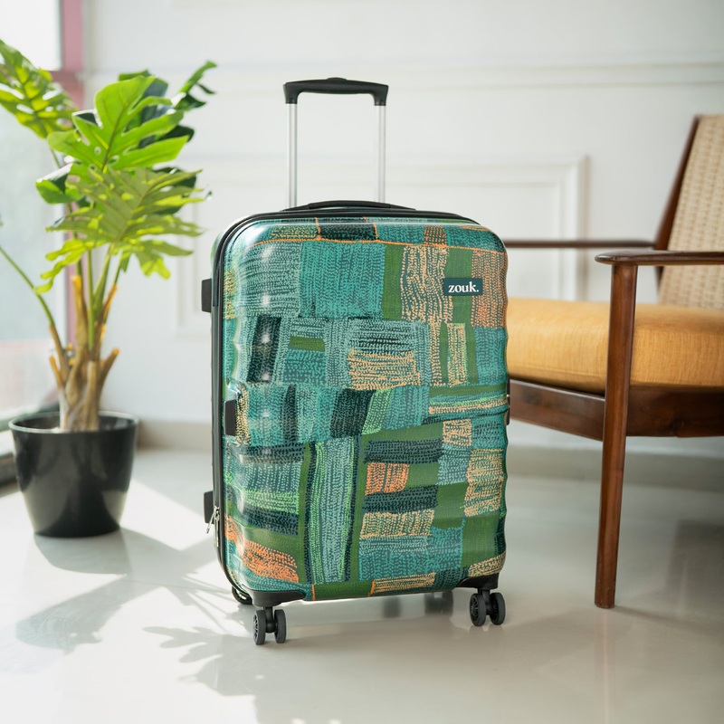 Amorah Trolley Bag Indus Lattice Green