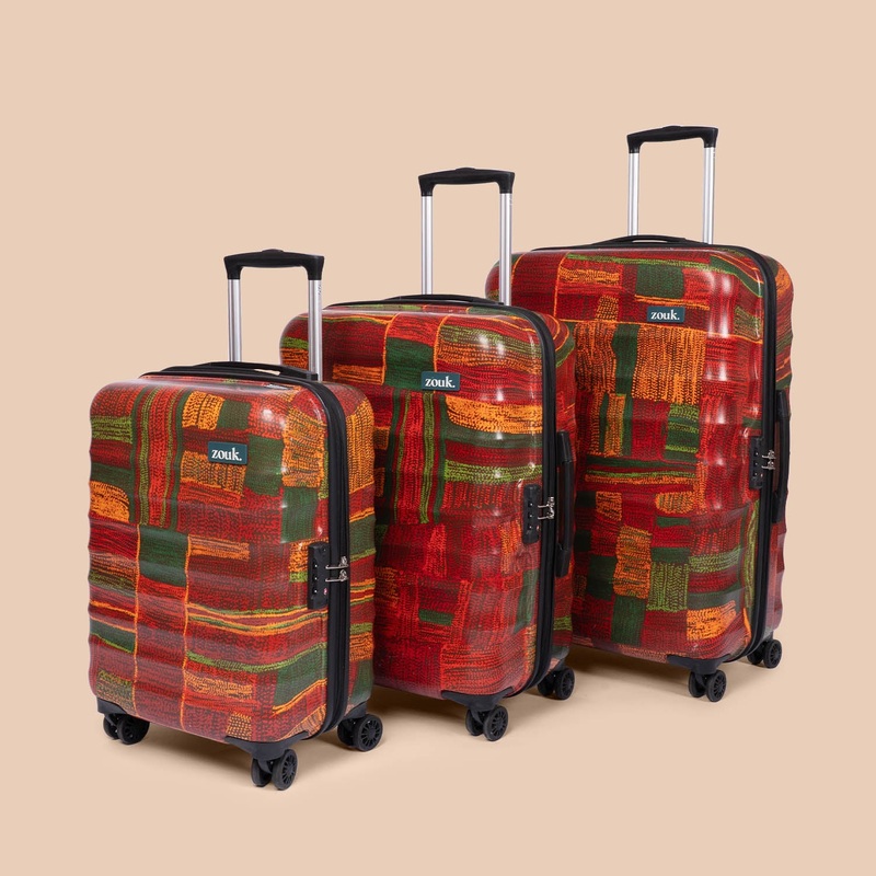 Amorah Trolley Bag Indus Lattice Red