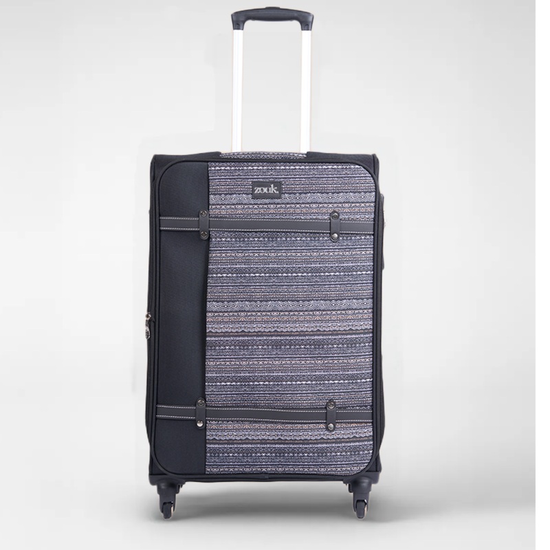 Odisha Ikat Saira Trolley Bag – Black (Medium)