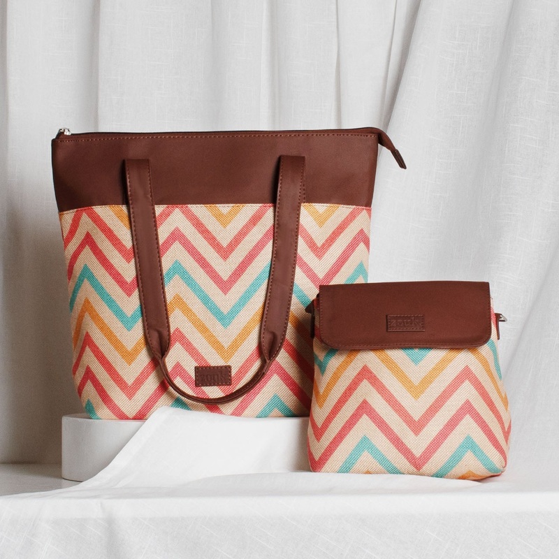 WavBeach – Everyday Tote Bag & Flap Sling Bag Combo