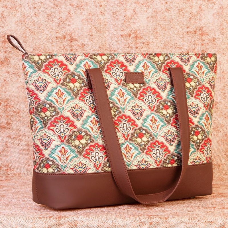 Mughal Art Multicolor Shoulder Tote Bag