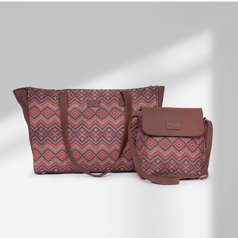 Gwalior weaves – Office Tote Bag & Flap Sling Combo