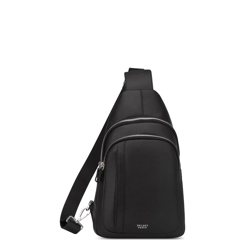 THE LEATHER COLLECTION – Leather Sling Bag Black