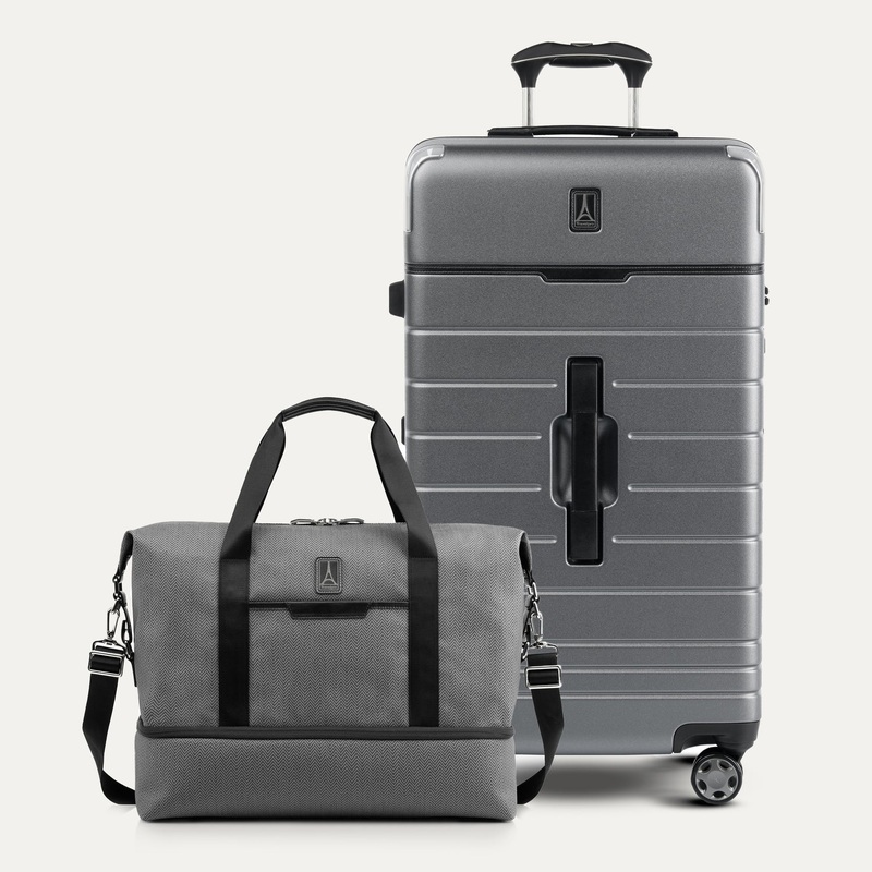 Travelpro x Travel + Leisure Large Check-In / Drop-Bottom Weekender Set WHISTLER GREY
