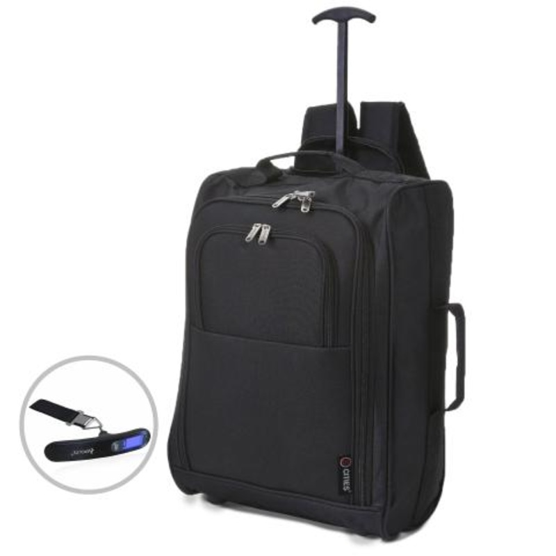 5 Cities (55x35x20cm) Lightweight Cabin Hand Luggage and Luggage Scales