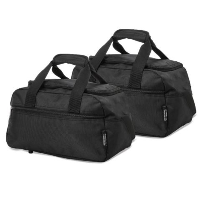 Aerolite (35x20x20cm) Hand Luggage Holdall Bag (x2 Set) Black