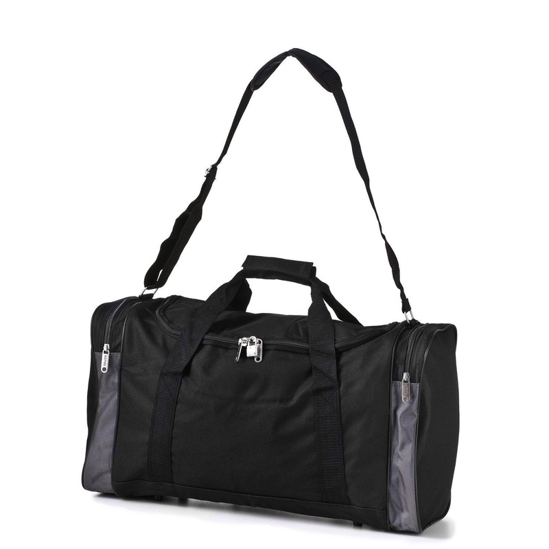 5 Cities Lightweight Hand Luggage Cabin Sized Sports Duffel Holdall (Black 330)