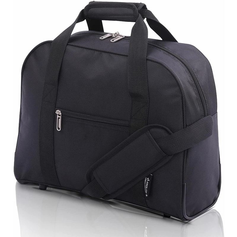 AEROLITE (40x30x15cm) British Airways Maximum New and Improved 2025, Also Approved For EasyJet/SAS/TAP & Many More, Cabin Luggage Under Seat Flight Bag, Black