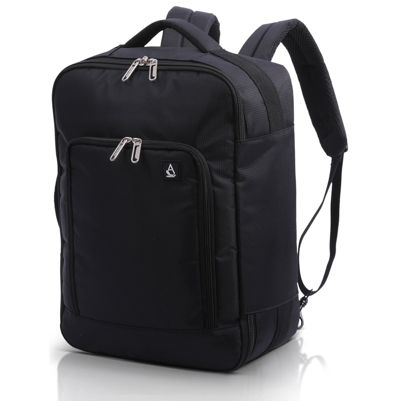 AEROLITE (40x30x15cm) New and Improved 2025 British Airways, KLM & Air France Maximum Size Cabin Underseat Backpack Rucksack, Also Approved For Easyjet, Wizz Air, Virgin Atlantic, Black