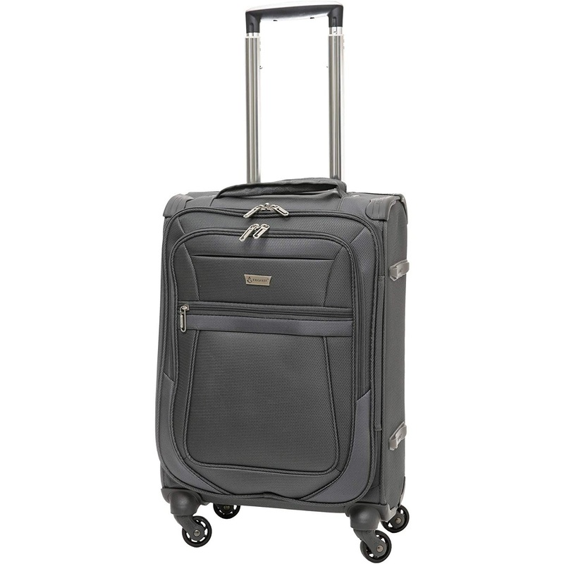 Aerolite Reinforced Super Strong and Light 4 Wheel Lightweight Cabin & Hold Luggage Suitcase, Approved for Ryanair easyJet British Airways & More, 10 Year Guarantee Black