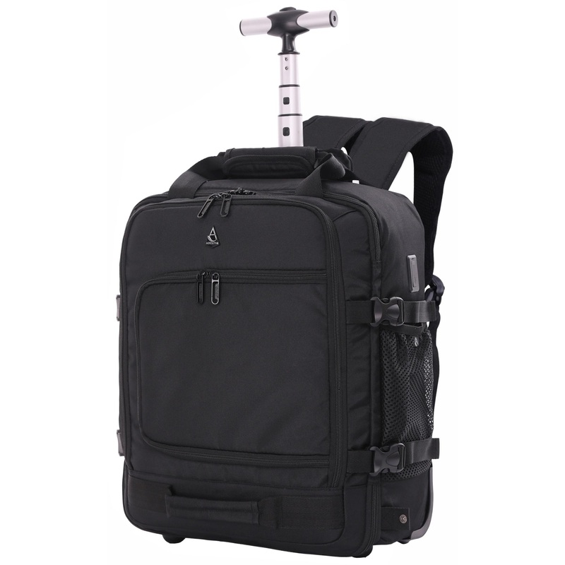 Aerolite 45x36x20cm Premium Easyjet Maximum Size Backpack Trolley Cabin Bag With 2 Wheels, 10 Years Warranty, Made From Recycled Eco-Friendly Material