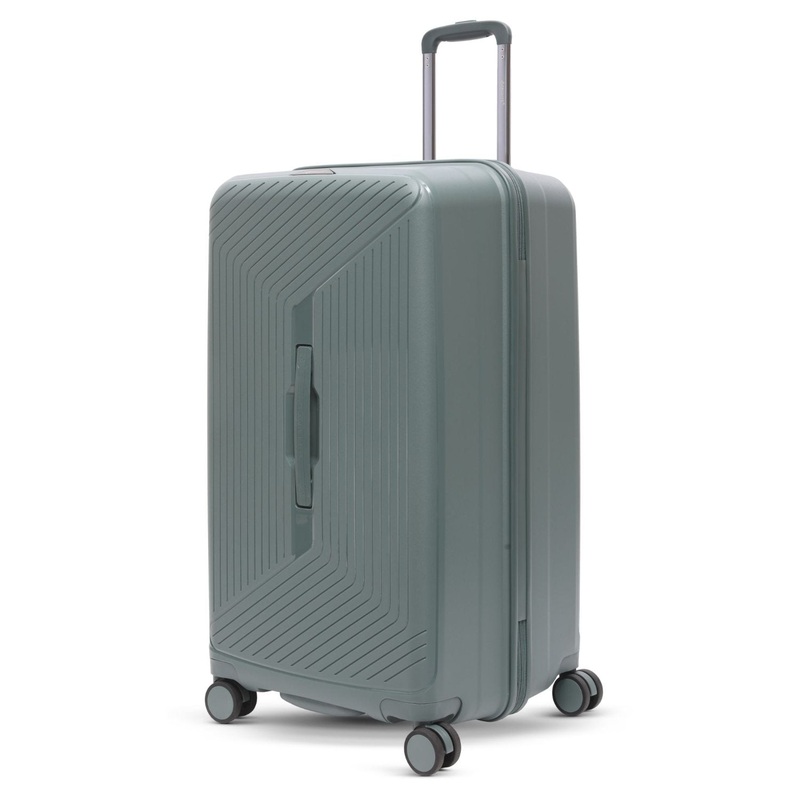 Aerolite Large 108L Premium Polypropylene Hard Shell Check in Checked Hold Travel Spinner Luggage Suitcase Trunk with 4 + 1 Wheels , TSA Approved Lock , YKK Zippers & Antimicrobial Lining (DARK GREEN)