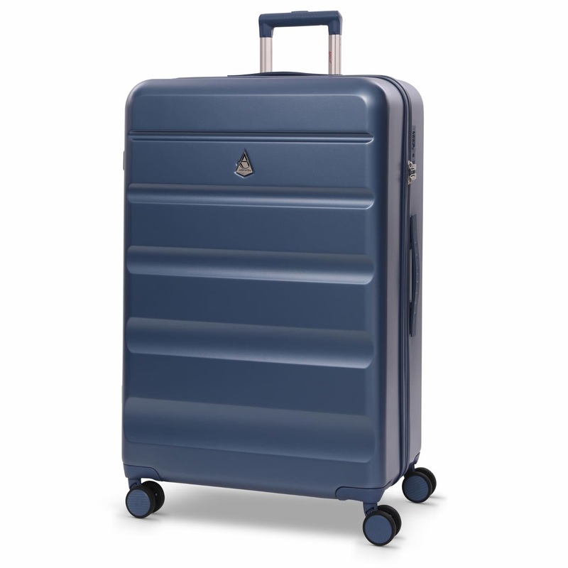Aerolite Large 28″ 100L Lightweight ABS Hard Shell Suitcase, 4 Dual Wheel Spinner, TSA Lock, Durable Check-In Hold Luggage – Blue