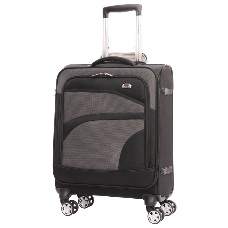 Aerolite Expandable 55x40x20cm to 55x40x23cm 4-Wheel Cabin Suitcase  MAX Size for Ryanair Priority & Wizz Air, Lufthansa, Ultra Lightweight Soft Shell Carry On with TSA Lock