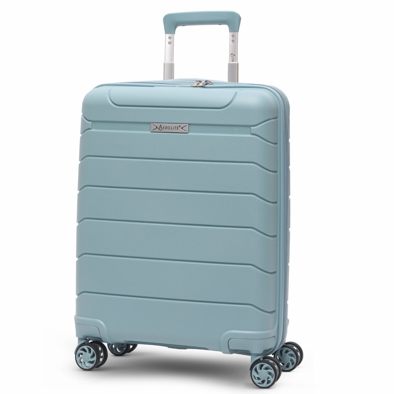 Aerolite Premium PP 3-Piece Luggage Set, Lightweight Polypropylene Hard Shell Suitcases with 4 Dual Spinner Wheels & TSA Lock, Expandable Cabin (21), Medium (24), Large (28), Expandable Carry-On Case Included Mango