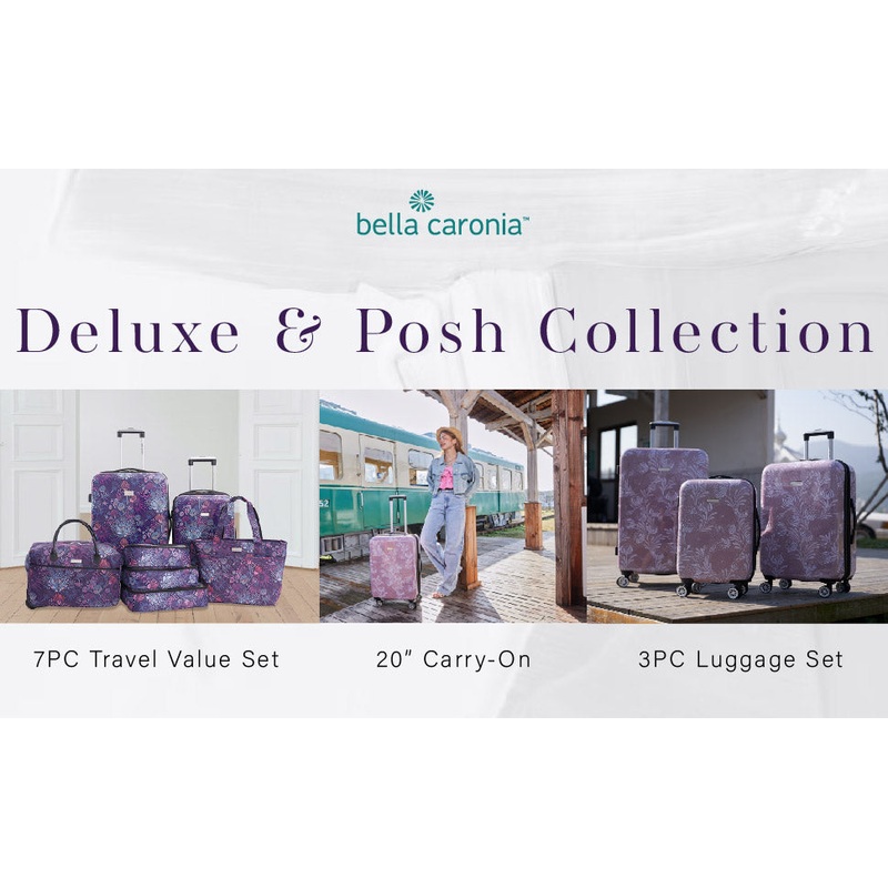 Bella Caronia 7 Piece Luggage & Travel Accessories Set Jardin