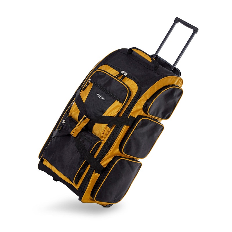 Travelers Club Xpedition 30″ Multi-Pocket Upright Rolling Duffel Bag Arrow Wood