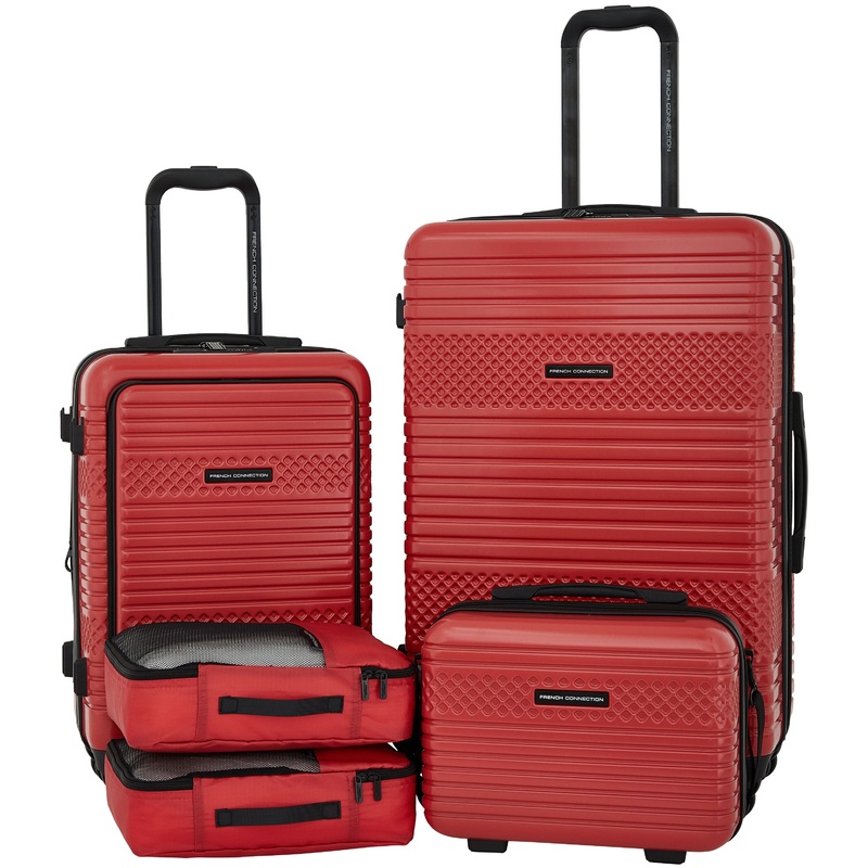 French Connection 5 Piece Mersai Luggage Travel Set Cayenne
