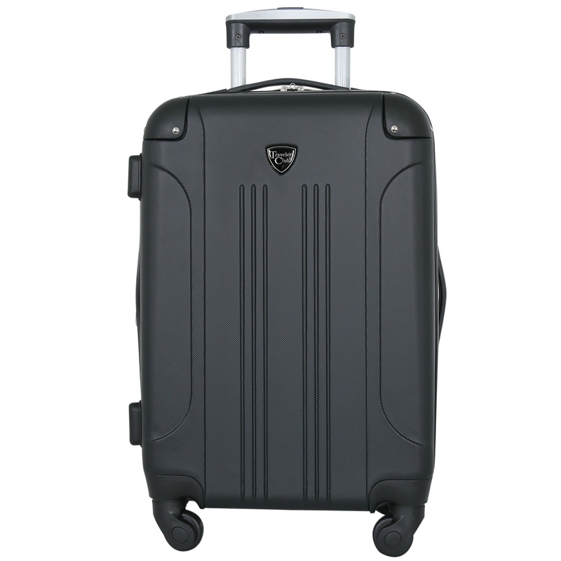 Travelers Club Chicago Hardside Luggage Collection Black
