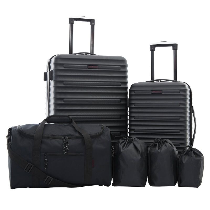 Travelers Club Orion Luggage and Travel Accessories 6-Piece Set Black