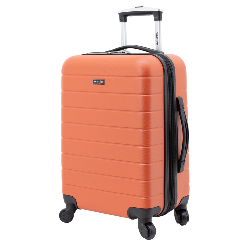 Wrangler Smart Luggage Set with Cup Holder and USB Port Black