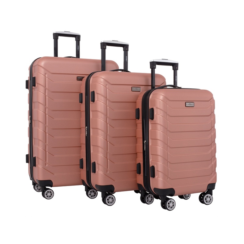 Travelers Club Madison 3 Piece Expandable Spinner Luggage Set Black