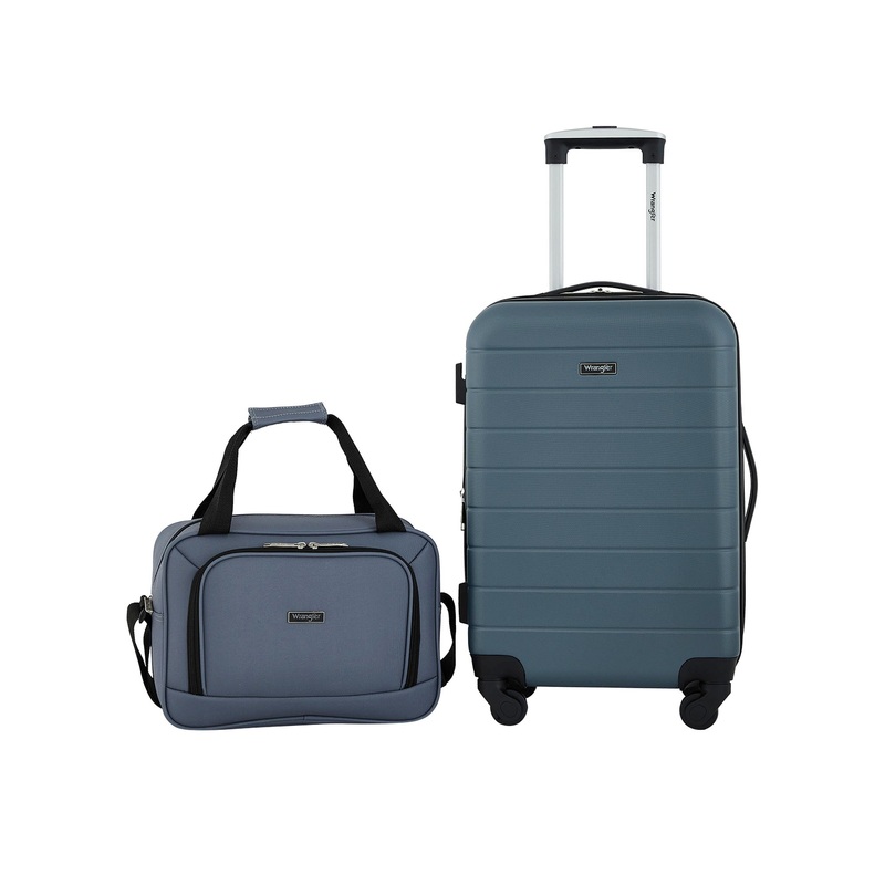 Wrangler 2-Piece Expandable Rolling Carry-On Set Indian Teal