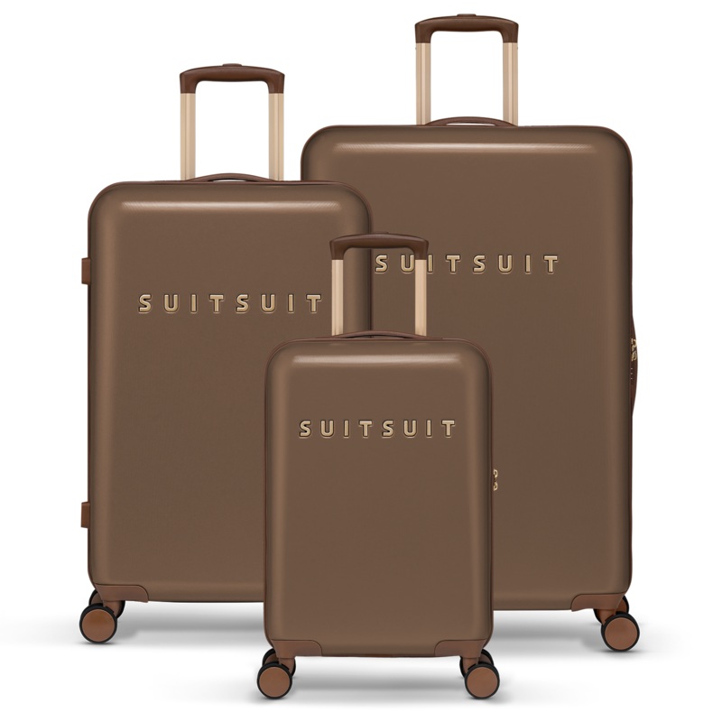 Fab Seventies – Cocoa Brown – Luggage Set (55/66/76 cm)