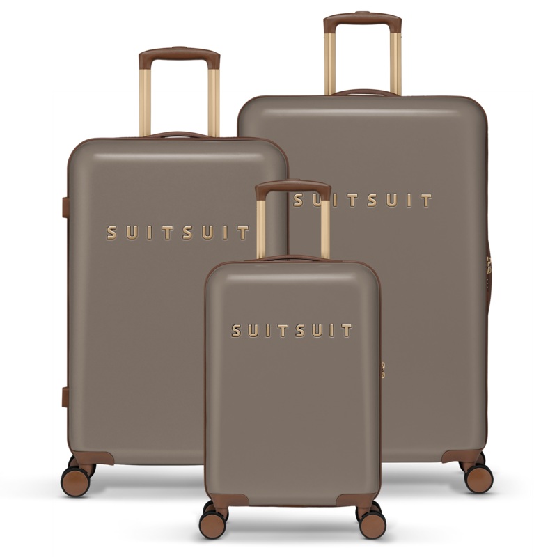 Fab Seventies – Taupe – Luggage Set (55/66/76 cm)