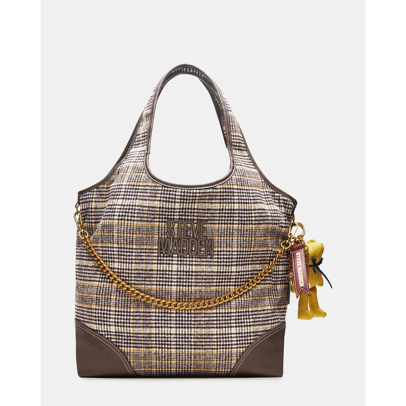 GRUNGY BAG PLAID BROWN MULTI BROWN MULTI