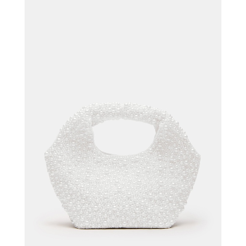 KINSLEY BEADED BAG WHITE WHITE