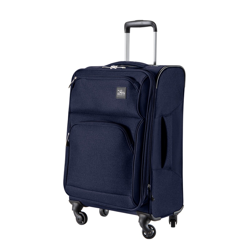 Broadview Softside Carry-On Expandable Spinner Navy Blue