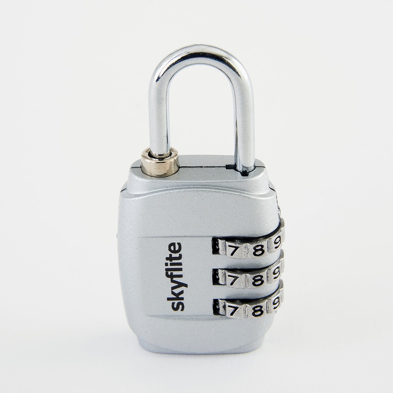 Skyflite 3-Dial Combination Padlock  Secure Luggage Lock
