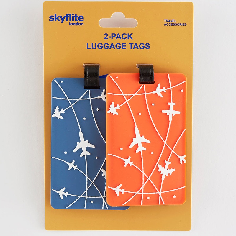 Skyflite Airplane Design Luggage Tags 2 Pack