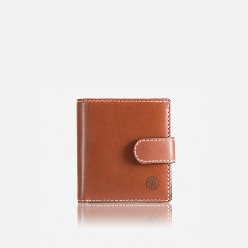 TRI FOLD WALLET WITH COIN AND TAB, CLAY