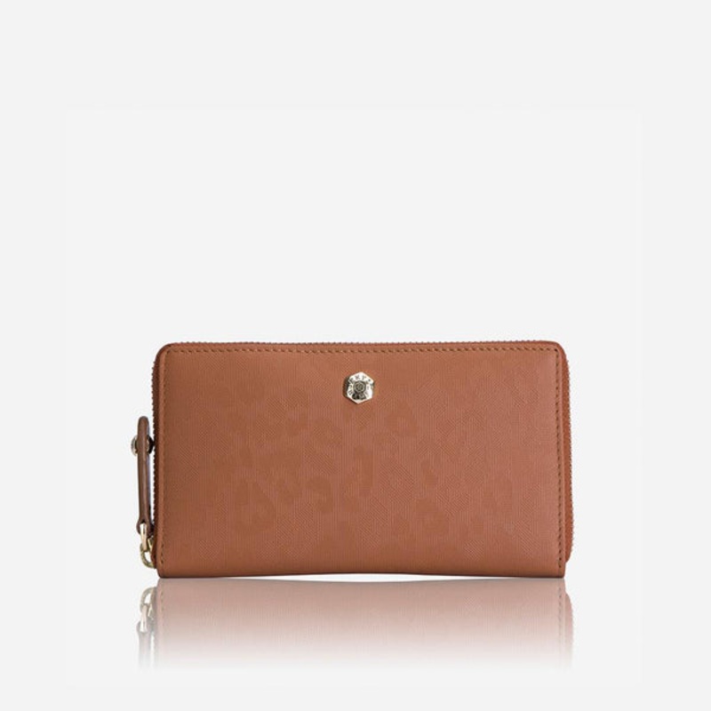 ZIP AROUND PURSE, NATURAL