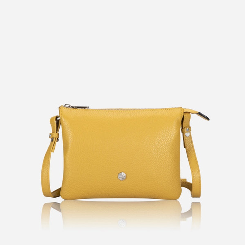 SLIM LADIES LEATHER CROSSBODY, FRESH LEMON