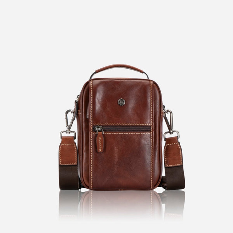 SMALL CROSSBODY BAG, TOBACCO
