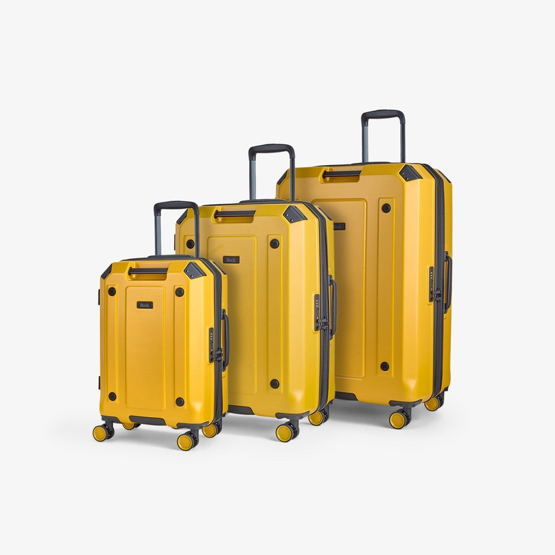 Alpine Set of 3 Suitcases Yellow