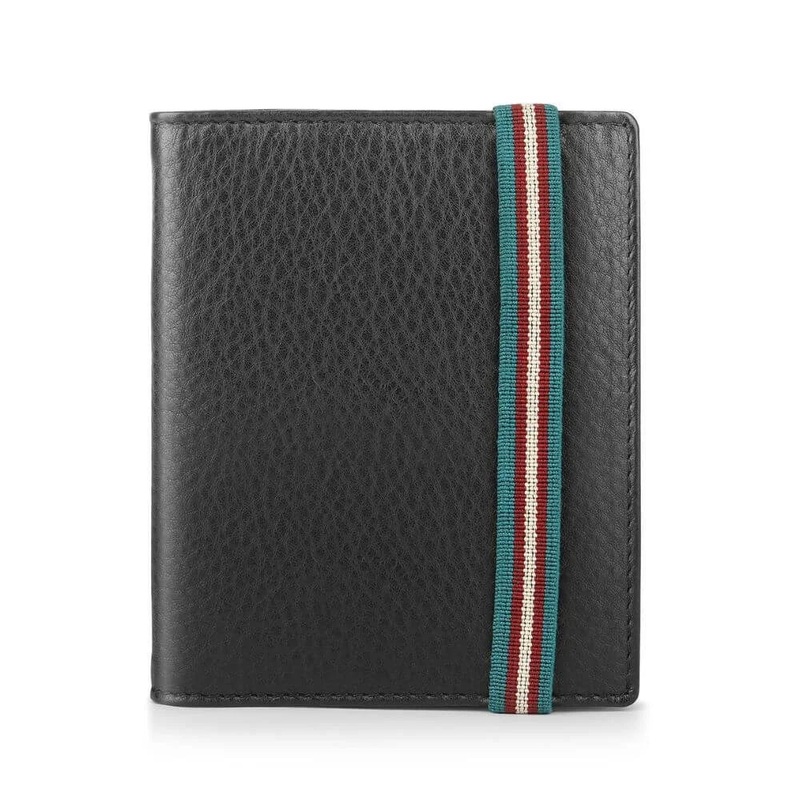 Primehide Slim Leather Card Holder Wallet with RFID Elliot Hudson Black