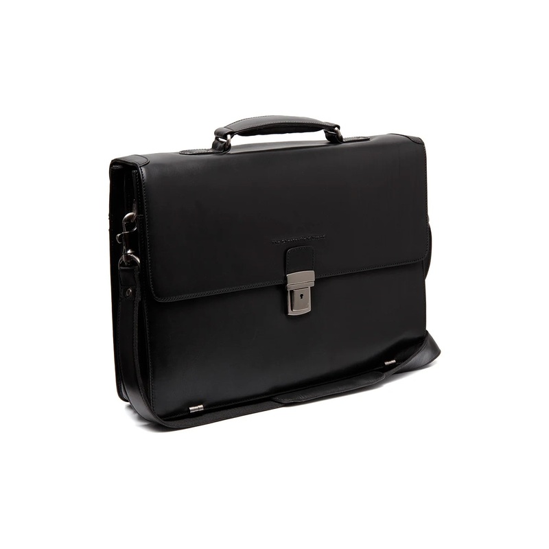 Salvatore Leather Laptop Bag Chesterfield Black