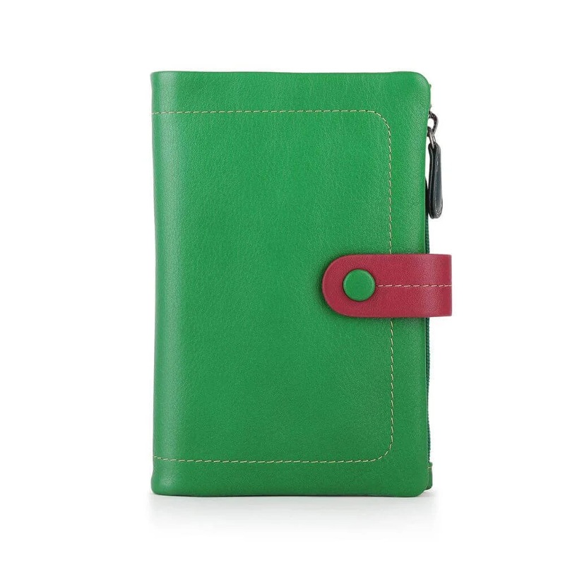 Primehide Multicolour Soft Bifold Purse Livia Capri Green