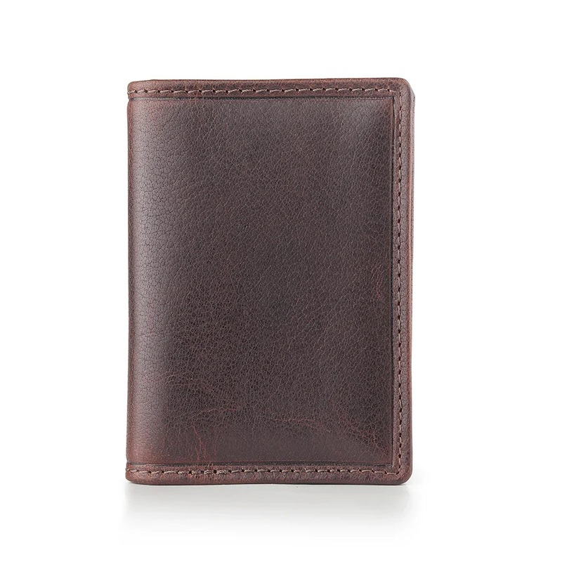 Primehide Savannah Leather Credit Card Wallet Brown