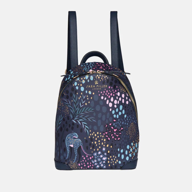 Midnight Leopard Mini Backpack Blue