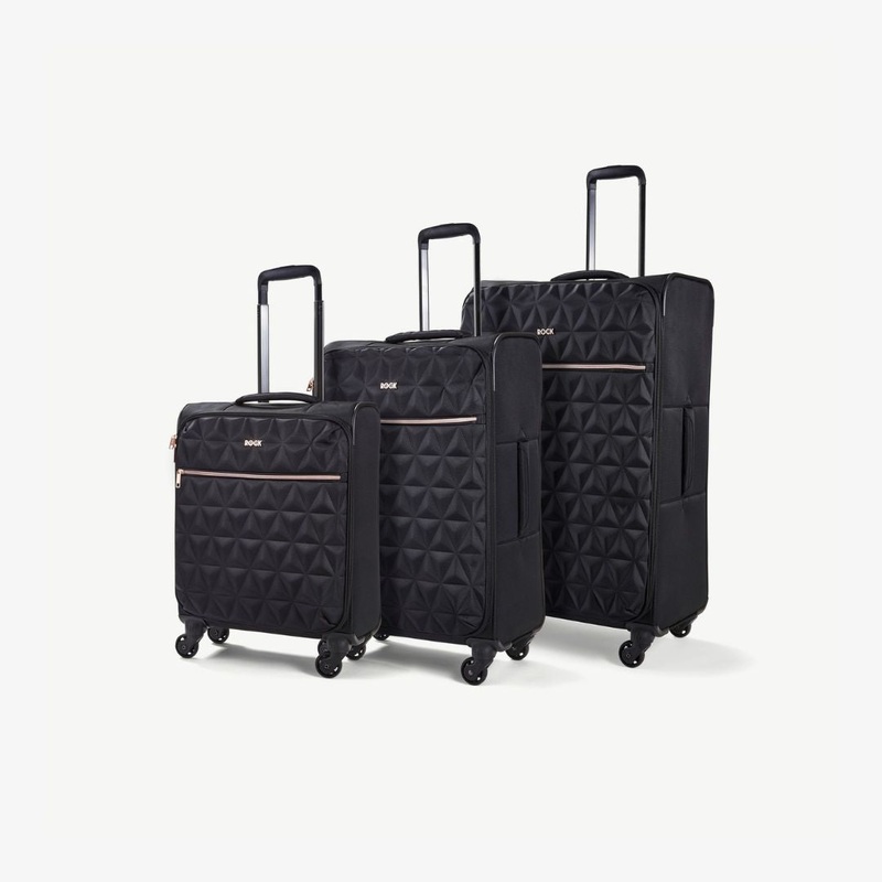 Jewel Set of 3 Suitcases in Black Black