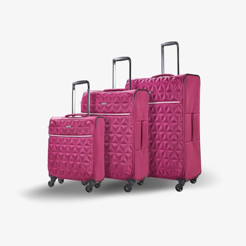 Jewel Set of 3 Suitcases in Pink Pink