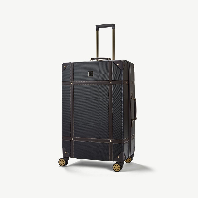 Vintage Large Suitcase in Black Black