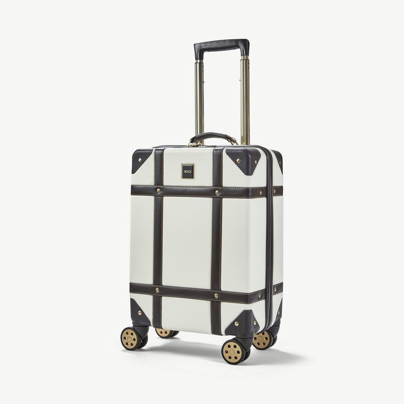 Vintage Small Suitcase in Cream Cream