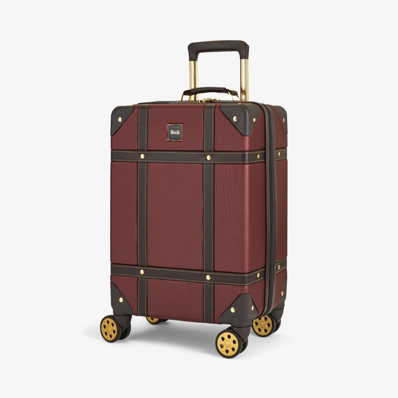 Vintage Small Suitcase in Burgundy Burgundy